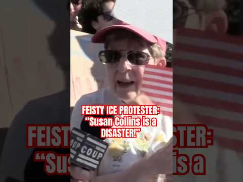 ICE Protester in Maine EXCLAIMS @SenatorSusanCollins is a DISASTER! #news #iceout