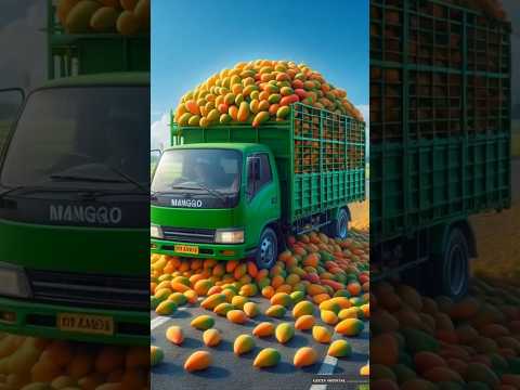 Grandma's hungry buffalo started eating all the mangoes from the truck