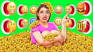 Desafío de 1000 Botones Misteriosos Solo 1 te Permite Escaper | Batalla de Comida Multi DO Fun
