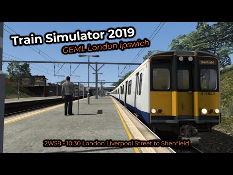 2W58 - 10:30 London Liverpool Street to Shenfield -- Livestream 19/07/2019