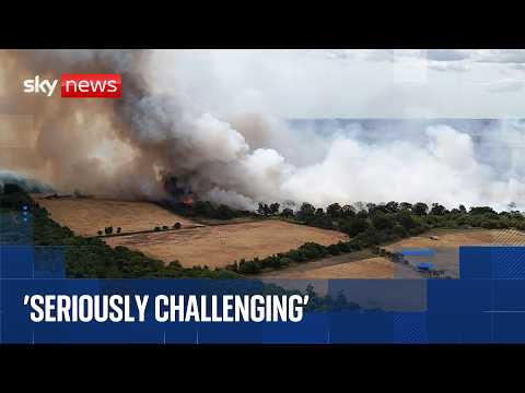 Huge wildfire burns near Suffolk nuclear plant as major incident declared