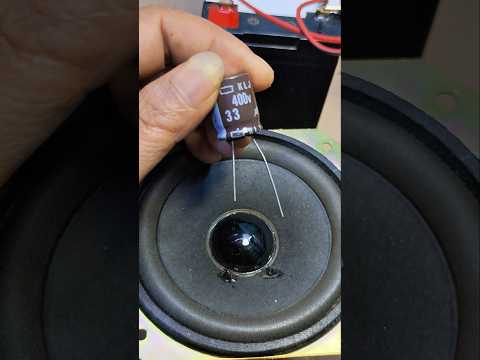 How to check speaker condition using capacitors #service #electronics #tips #test #speaker #tech
