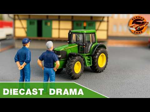 DIY Tractor Diorama, Dump Trucks, Excavators & Hot Wheels Police Cars