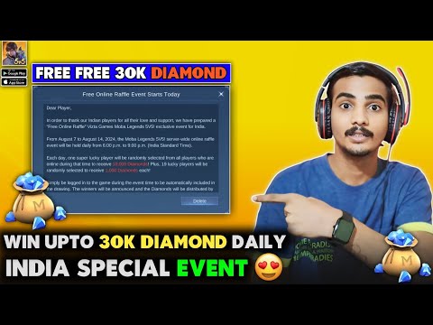 Win 30k Diamonds Daily | Moba Legend 5v5 India Special Event | Mlbb Event Explained in Hindi