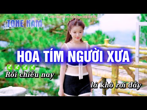 Karaoke Hoa Tím Người Xưa – Tone Nam Dễ Hát Nhất – Hoàng Dũng Karaoke