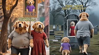 The golden retriever couple has been searching for their lost child for many years😭