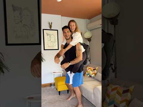 BACKPACK COUPLE CHALLENGE! Haydi beyler taşıyın 😁 #couple #challenge #backpack