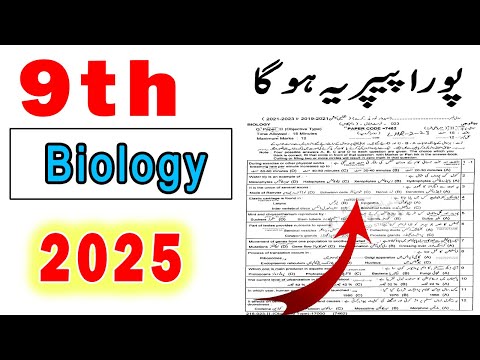 9th Class Biology Guess Paper 2025, Class 9th Biology guesspaper 2025, Nine Biology guess paper 2025