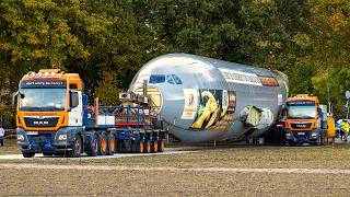 AIRBUS A310 ON THE ROAD! Massive Heavy Haul to Serengeti Park