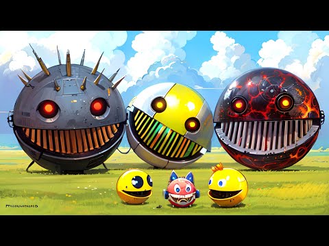 MS PACMAN & ROBOT PACMAN VS CARTOON CAT & MONSTER PACMAN 68