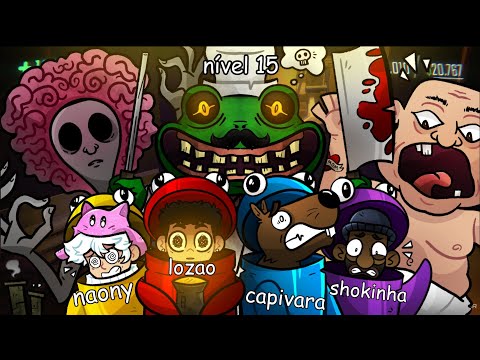 4 idiotas sobrevivendo ao NIVEL 15 no R.E.P.O que é cabuloso