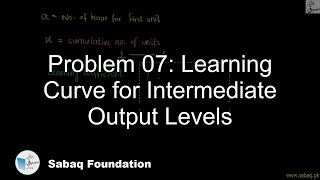 Problem 07: Learning Curve for Intermediate Output Levels