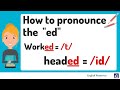 Pronunciation of -ed Endings