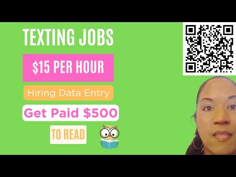 Get Paid $500 to Read - Texting Jobs Pays $15+ P/H (Data Entry Jobs) Multiple Openings! Hiring ASAP