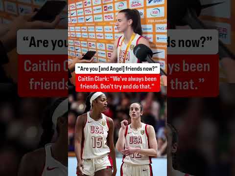 🤐 Caitlin Clark SHUTS DOWN question about being friends w/ Angel Reese after World Cup Championship