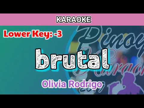 brutal by Olivia Rodrigo (Karaoke : Lower Key : -3)