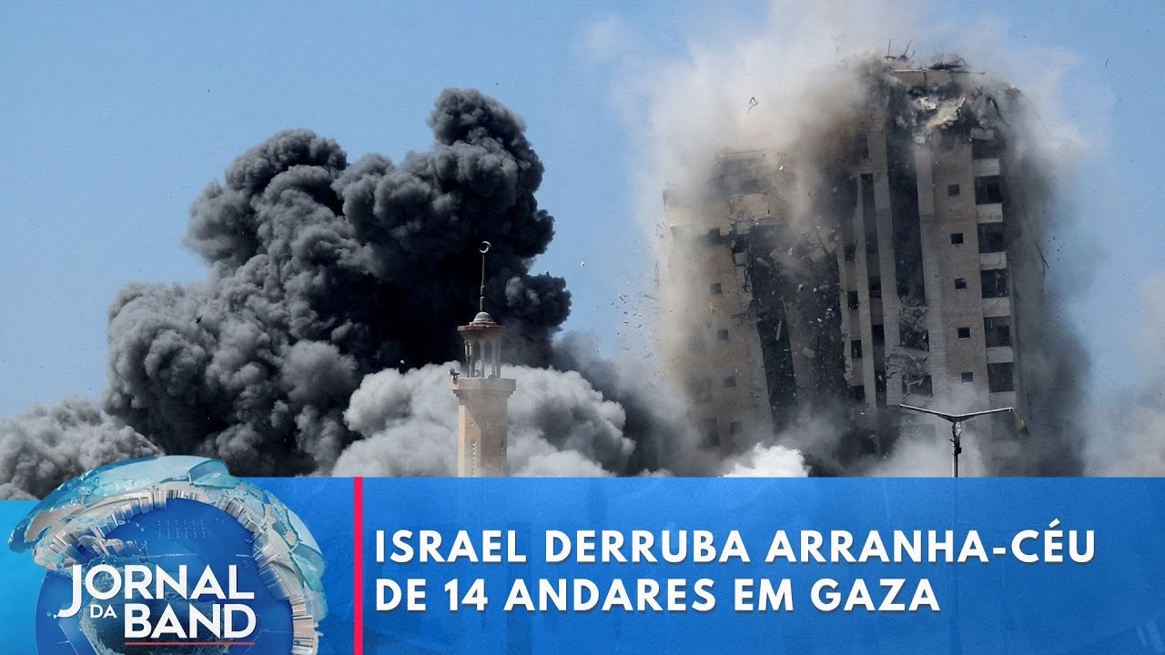 Israel derruba arranha céu de 14 andares na Cidade de Gaza | Jornal da Band