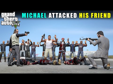 MICAEL AND HIS SECURITY ATTACK OUR GANG BASE | GTA V GAMEPLAY