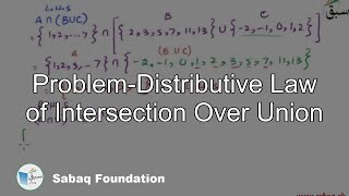 Problem-Distributive Law of Intersection Over Union