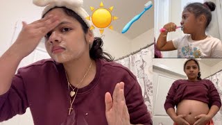 Pregnant Morning Routine With My 6 Year Old *her tooth came out*