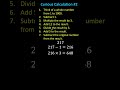 Curious Calculation Process Steps