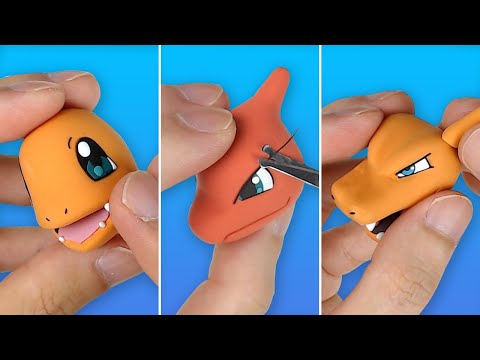 Pokémon Figures Making - Charmander Line!!(Charmeleon, Charizard) | Clay Art