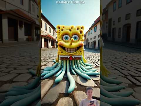 Sponge Bob son become a monster #spongebob #patrick #squidward #funny #cartoon #shorts