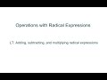 Exploring Operations with Radical Expressions