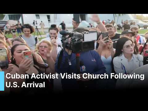 🔴LIVE | Cuban Activist and Artist Visits Church After Reaching the U.S. | AA114