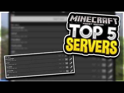 Top 5 BEST SERVERS for MCPE 1.2 (WORKING)(Minecraft Pocket Edition)(Minecraft Xbox one)