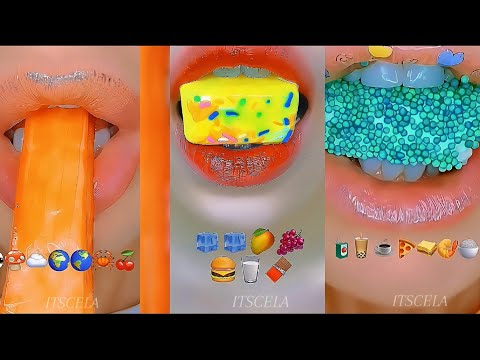 Asmr Mulut Makan Sesuai emoji RAINBOW ASMR 🌈⁉️