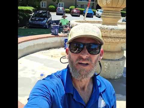 fountain repair #concrete #july4th #construction #weekend #hoa #diy #summer #fun #satisfying