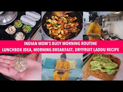 Indian Mom BUSY & PRODUCTIVE Morning Routine | Paneer Roll, Dry Fruit Laddoo & Sandwich Recipe