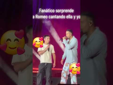 Joven chileno sorprendió a romeo santos en pleno concierto #viralshort #bachata 🥰🥰 #tendencia