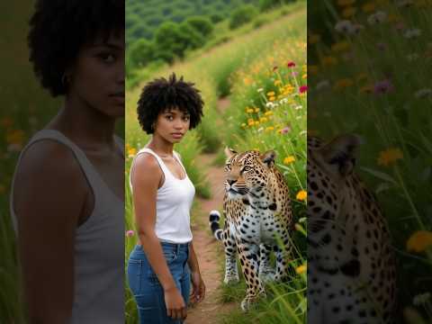 Leopard came face to face with women #shorts #shortsfeed #shortvideo #wildlife