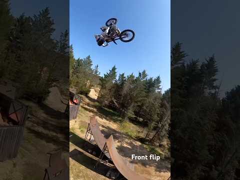 First jump of the day, Front flip! #fmx #ultimatefmx #motocross #2strokes