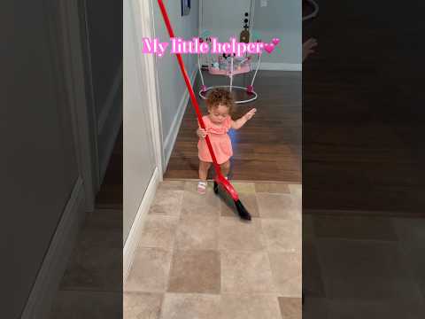 Momma’s little helper #babygirl #toddlers #toddlermom