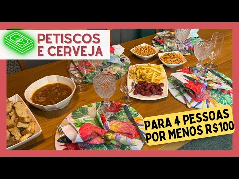 RECEBENDO COM PETISCOS E CERVEJA POR MENOS DE R$100