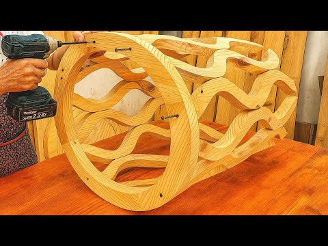 Skillful Carpentry - Tea Table With Soft Woven Slats In Striking Style