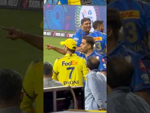 Dhoni interacting with Ambani family in mi vs csk match in mumbai #ipl #msdhoni #csk