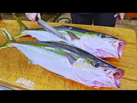 Amazing！Rainbow Runner Fish Cutting Skills, Crispy Fish Fry/厚甲！雙帶鰺 (海草、拉侖)切割技巧, 酥脆魚排, 樹子蒸魚