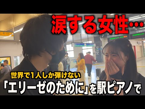 【難易度SS級】世界で1人しか弾けない「エリーゼのために」と涙する女性…【ストリートピアノ】