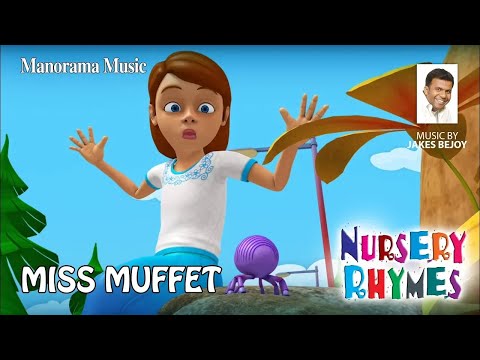 Little Miss Muffet | English Nursery Rhymes Video | Jakes Bejoy | Children Rhymes