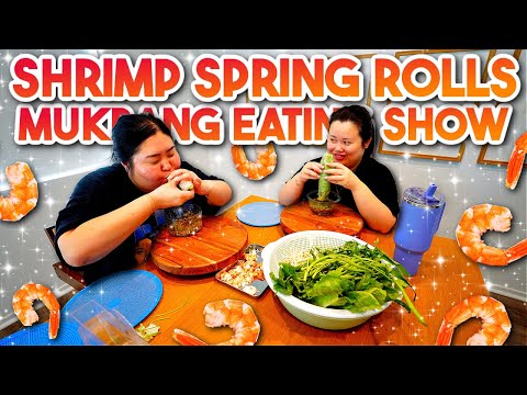 Giant Shrimp Spring Rolls Mukbang w/ Bestie 먹방 Eating Show + Our Favorite Sauce + Behind the Scenes!
