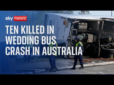 Wedding bus crash in Australia leaves ten guests dead