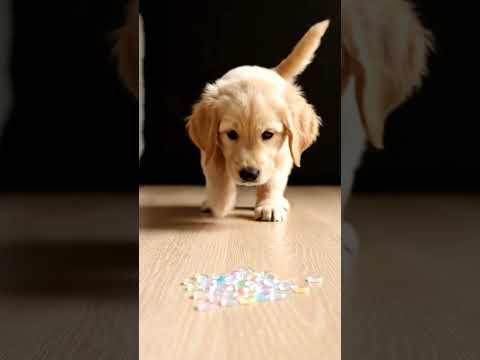 Puppy vs. Colorful Beads 🐶✨ Relaxing ASMR #shorts #India #IndianShorts #dog #puppy