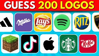 Guess the Logo in 3 Seconds | 200 Famous Logos | Logo Quiz 2025