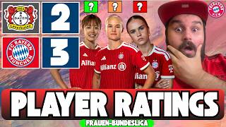 LEVERKUSEN WOMEN 2-3 BAYERN MUNICH WOMEN PLAYER RATINGS!