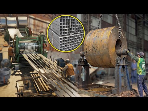 How Steel Pipes are MANUFACTURED | SQUARE Steel Pipes MANUFACTURING Process in FACTORY