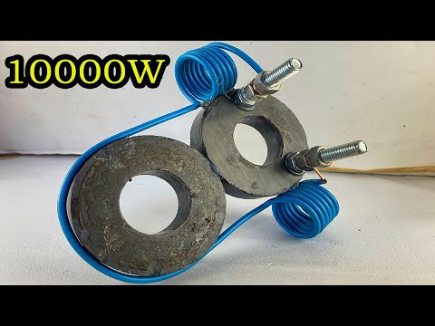How to make 10000w free electricity energy self running using pvc copper wire & small bolts
